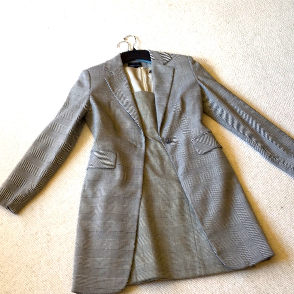 Sheath dress with matching long jacket